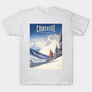 Affiche Courchevel - France - Auvergne-Rhône-Alpes - Savoie - illustration T-Shirt